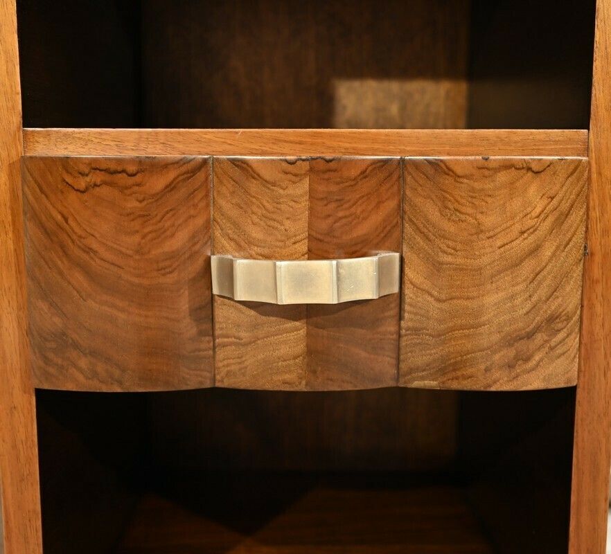 photo for sale Small Walnut Bedside Table, Art Deco – 1920