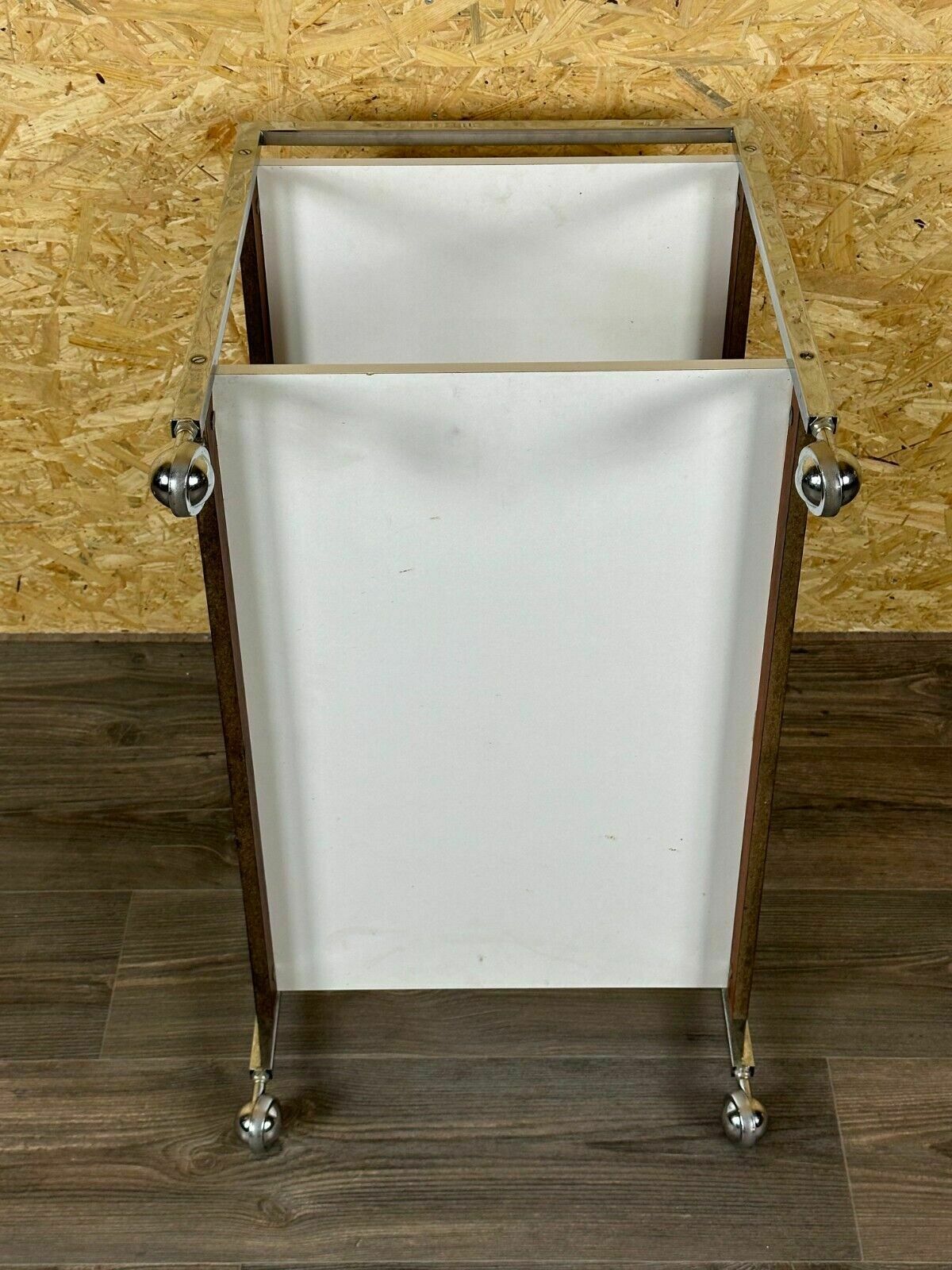 photo vinterior 60s 70s Serving Trolley Dinette Made Of Teak & Chrome Danish Modern Design