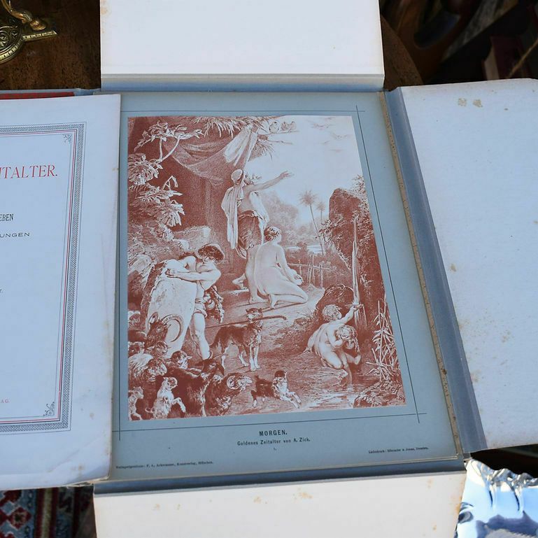 photo furniture Antique Das Goldene Zeitalter Alexander Zick Book Colour Plates Set Of 12 Plates