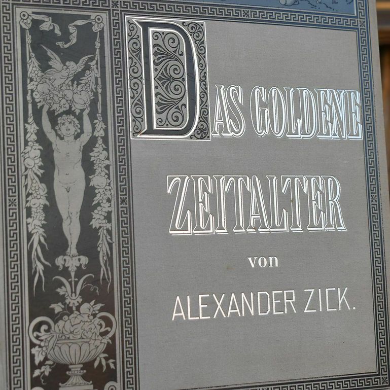 photo for sale Antique Das Goldene Zeitalter Alexander Zick Book Colour Plates Set Of 12 Plates