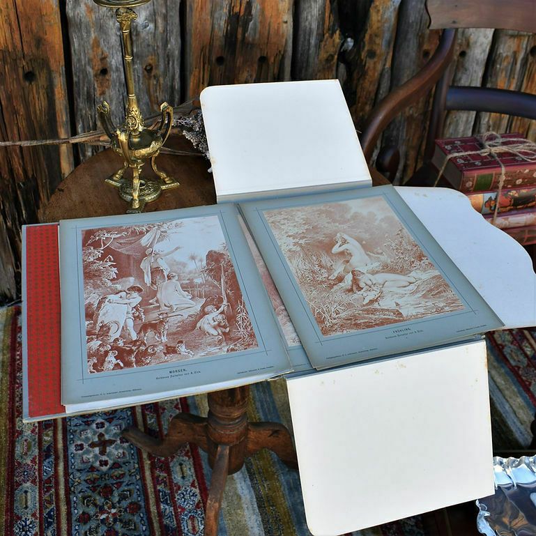 Home Decor Antique Das Goldene Zeitalter Alexander Zick Book Colour Plates Set Of 12 Plates photo