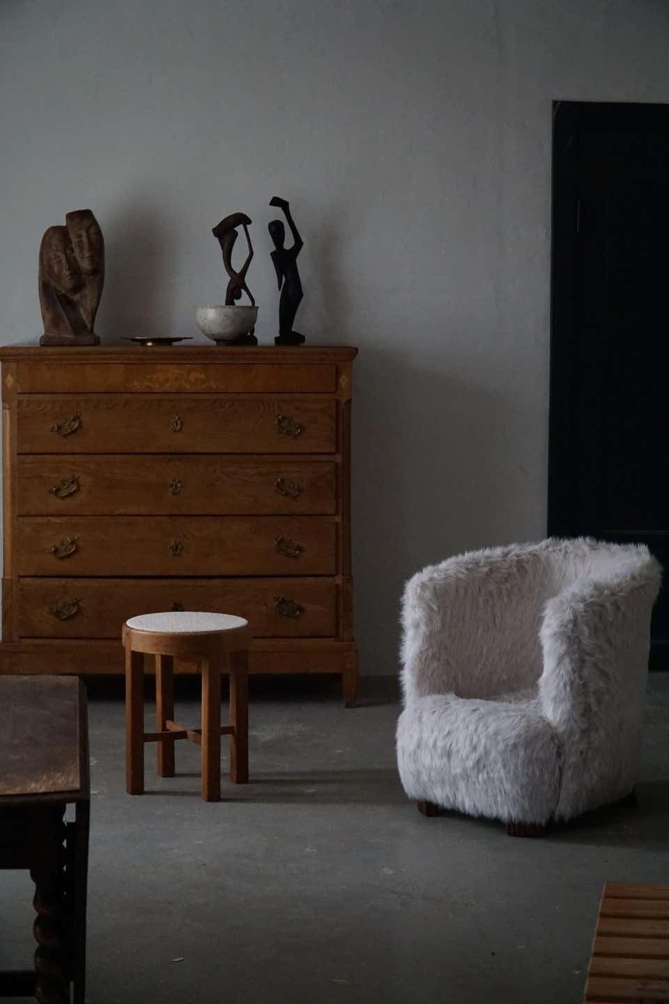 Antique Danish Chest Of Drawers In Oak, Made In Late 18th Century, Louis 16 photo furniture