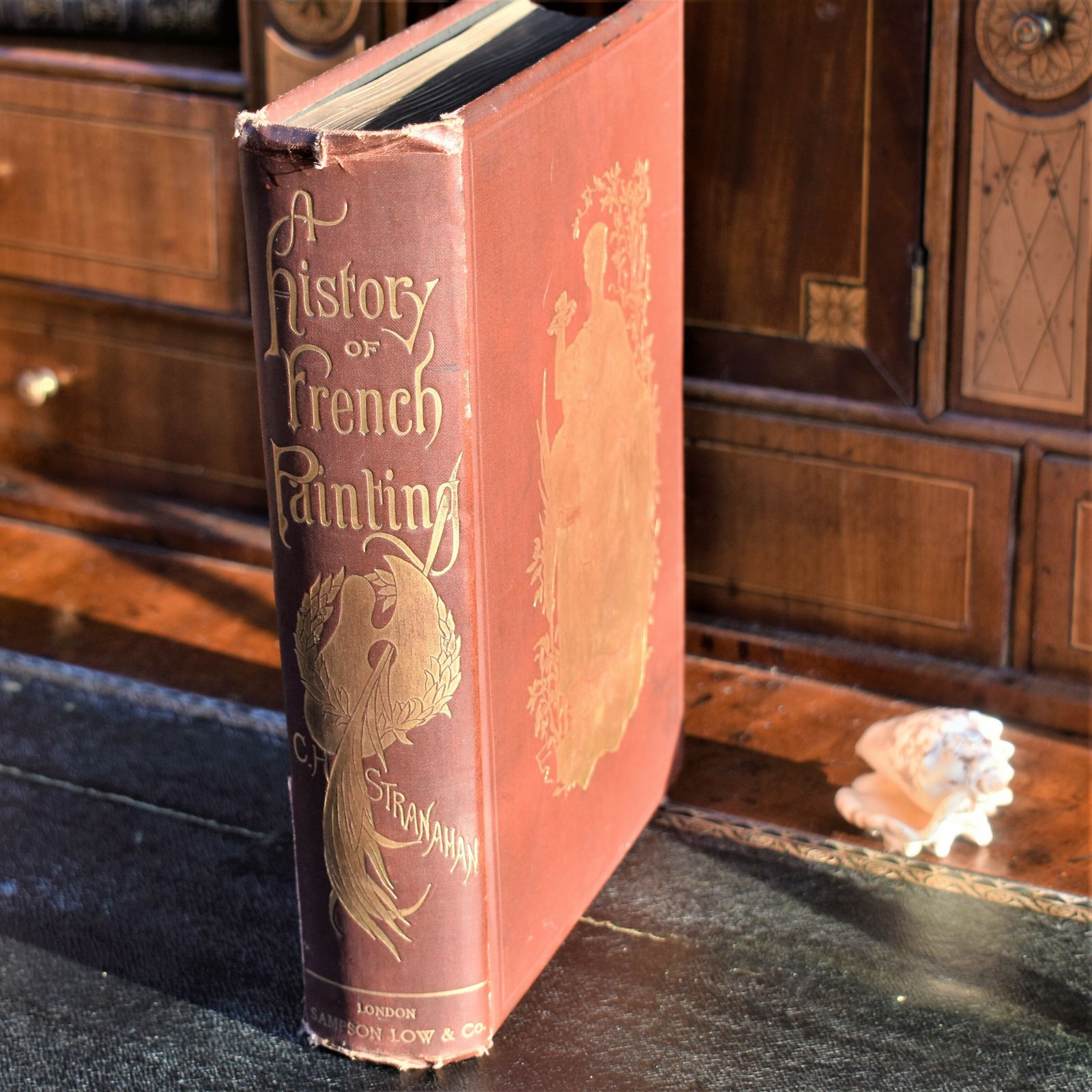 Home Decor Antique Rare 1889 History Of French Painting Book Ch Stranahan Illustrations photo
