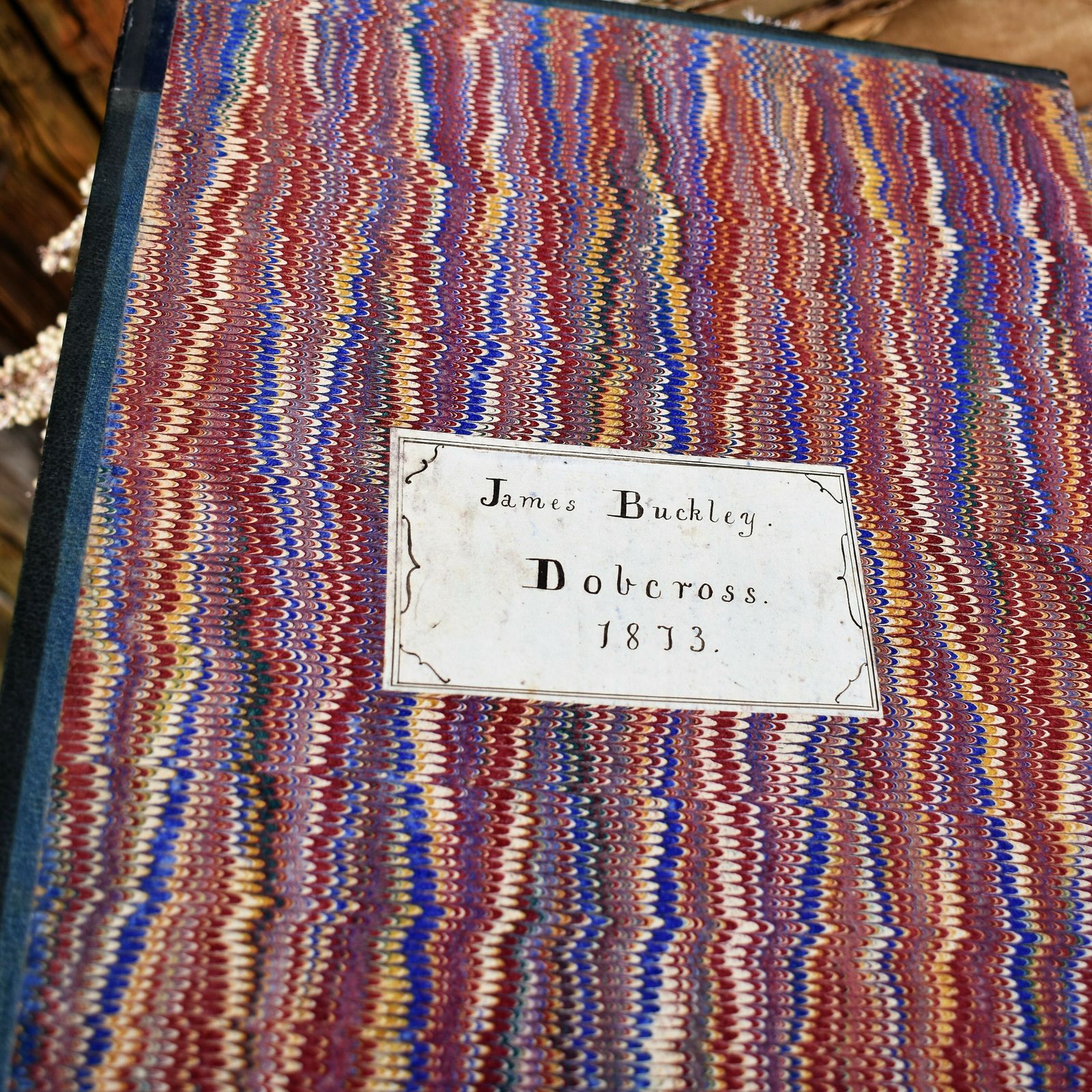 Antique 1873 Pictorial Sunday John Kitta Illustrated Prints Half Leather Book photo vinterior