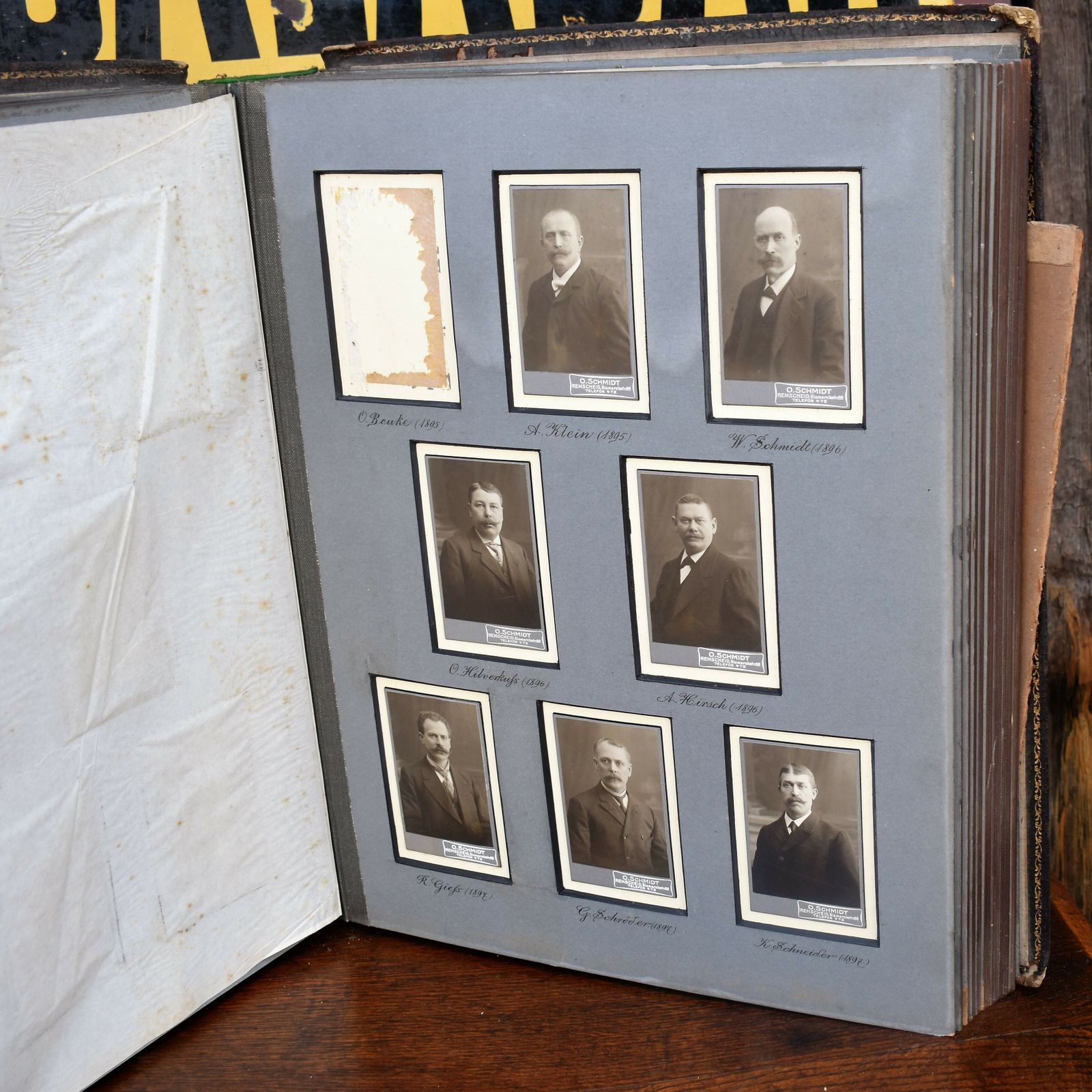 Antique Rare 1914 Max Franke Mannesmann Metal Comp. Germany Leather Photo Album photo vinterior