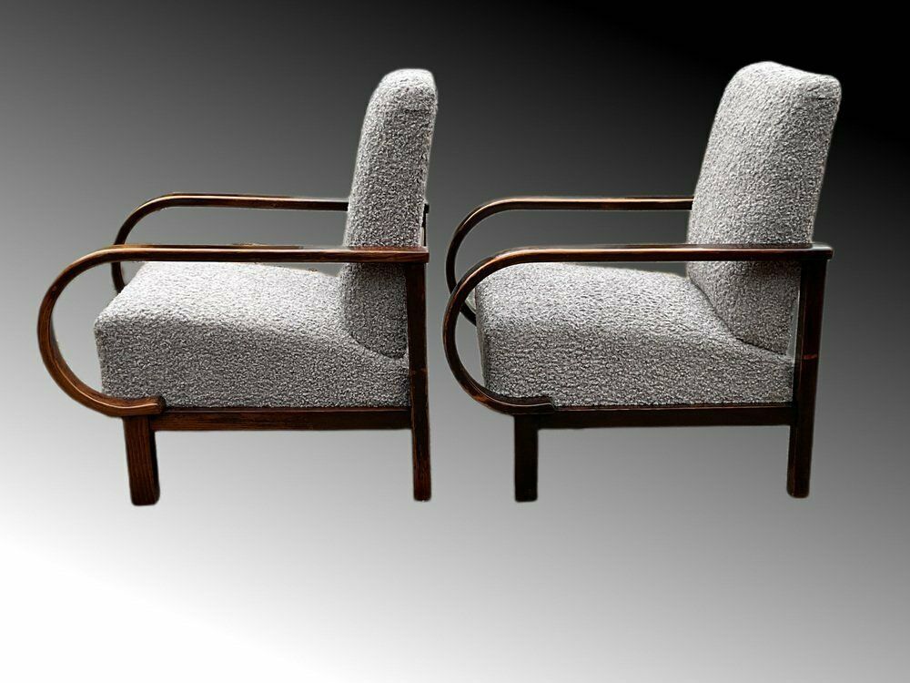 photo for sale Art Deco Armchairs By Jindrich Halabala For Up Závody, 1930s, Set Of 2