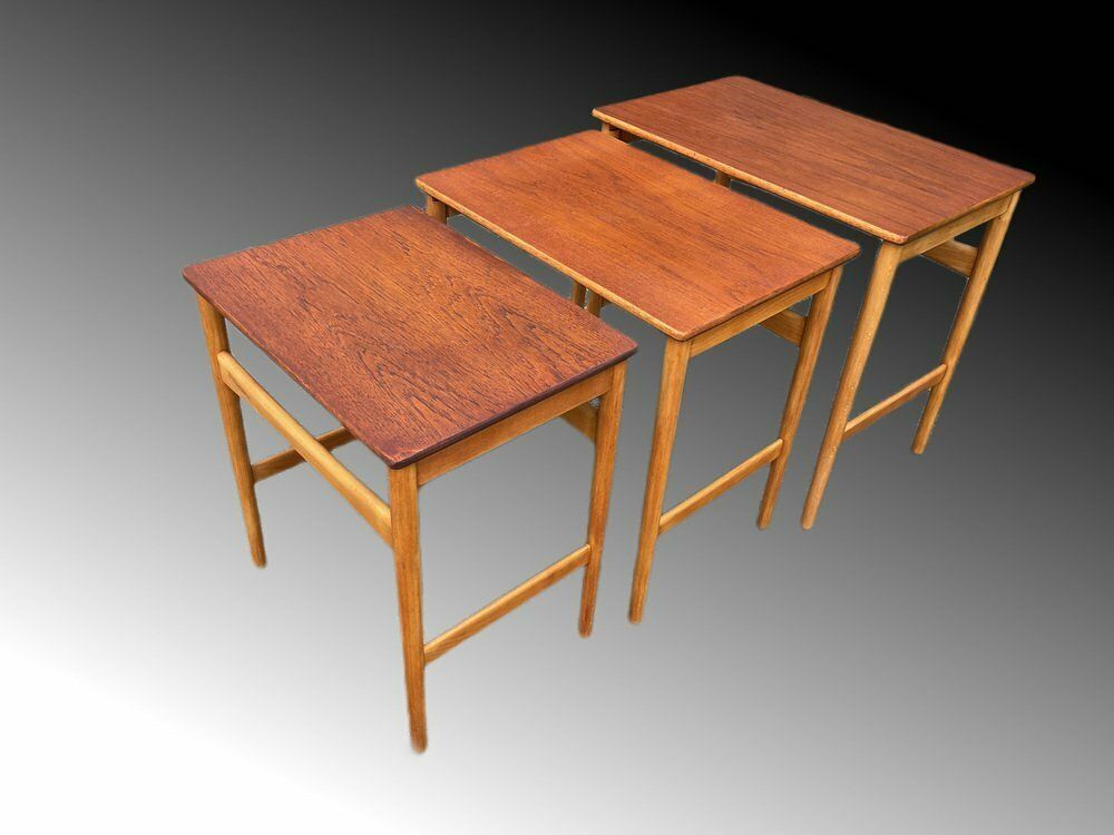 photo furniture Nesting Tables By Hans J. Wegner For Andreas Tuck, Denmark, 1950s, Set Of 3