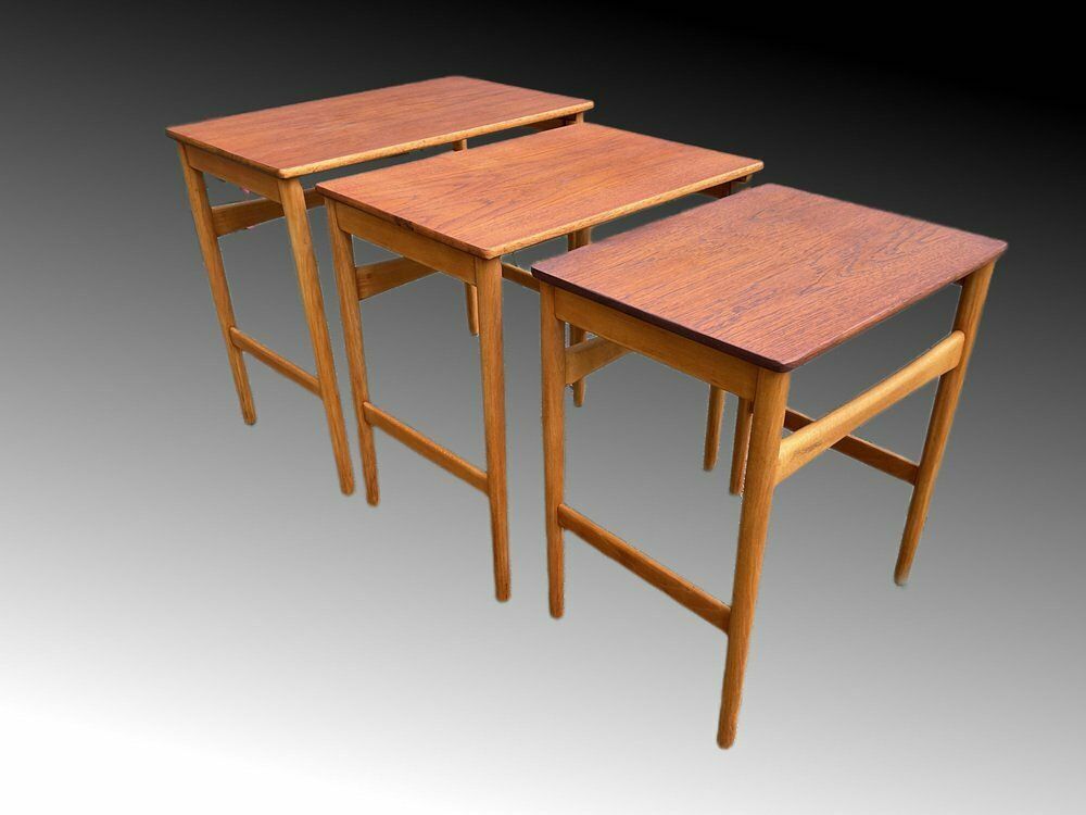 1785.0 Nesting Tables By Hans J. Wegner For Andreas Tuck, Denmark, 1950s, Set Of 3 photo