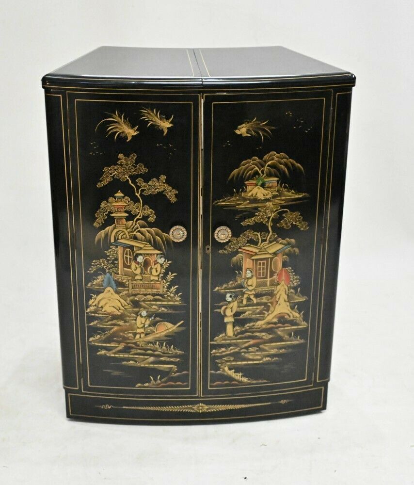 Art Deco Drinks Cabinet Lacquered Chinoiserie Cocktails photo Furniture