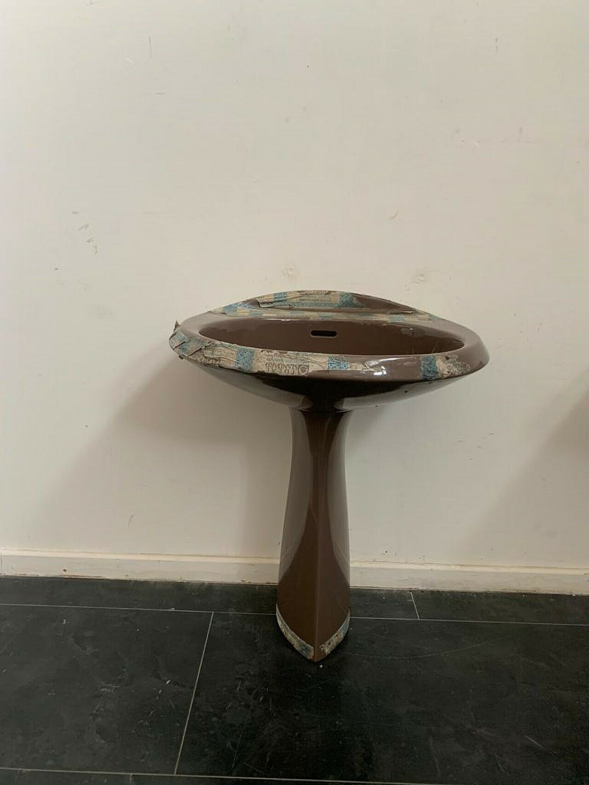Ellisse Brown Washbasin By Ideal Standard, 1970s photo furniture
