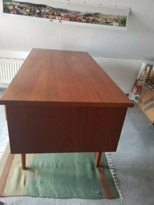 Mid Century Danish Teak Desk With Drawers, 1960s photo for sale