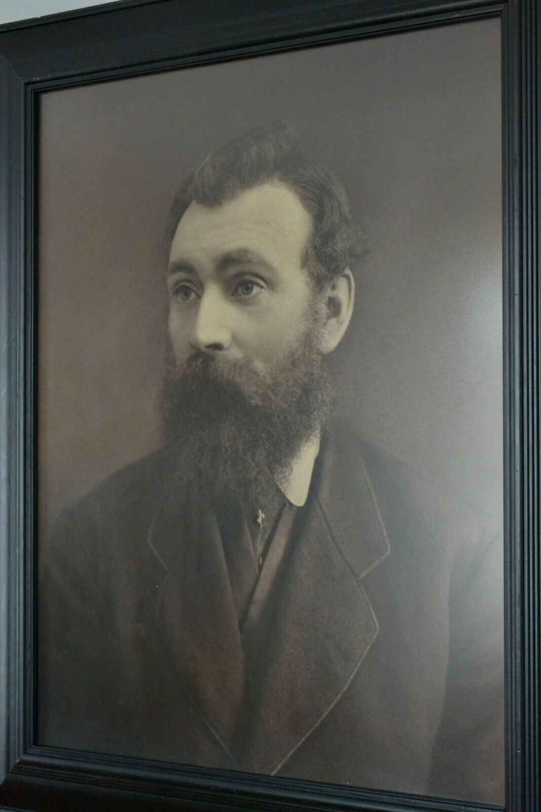 Original Victorian Photograph Of A Bearded Gentleman photo furniture