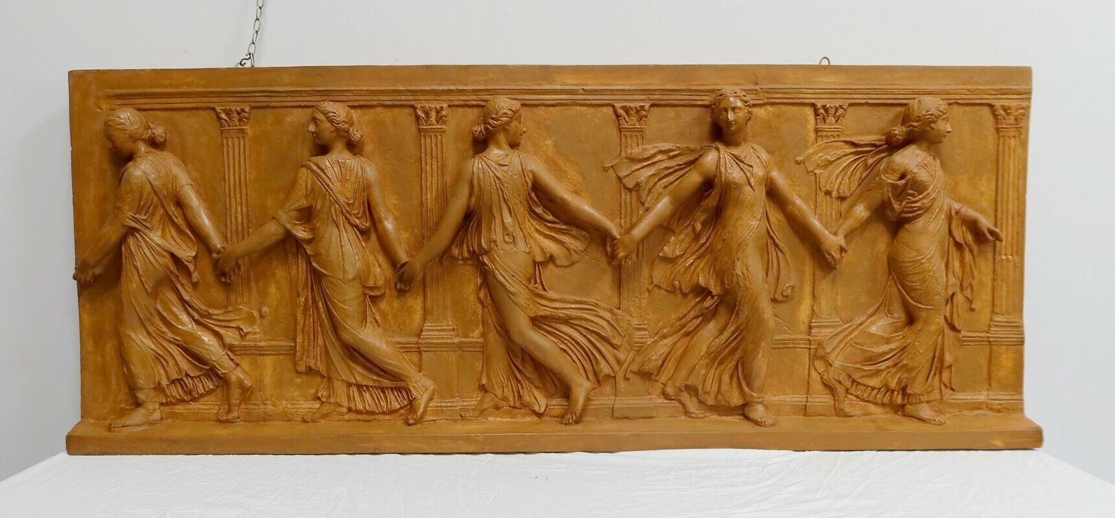 High Relief Plaster Sculpture, “Dancers Of Borghese” – 19th Century photo for sale