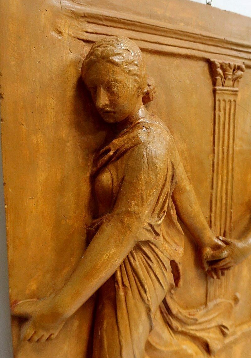 High Relief Plaster Sculpture, “Dancers Of Borghese” – 19th Century photo buy