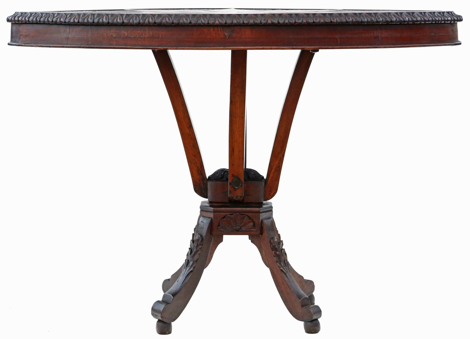 Antique 19th Century Anglo Indian Shield Shaped Centre Side Occasional Coffee Table photo Furniture