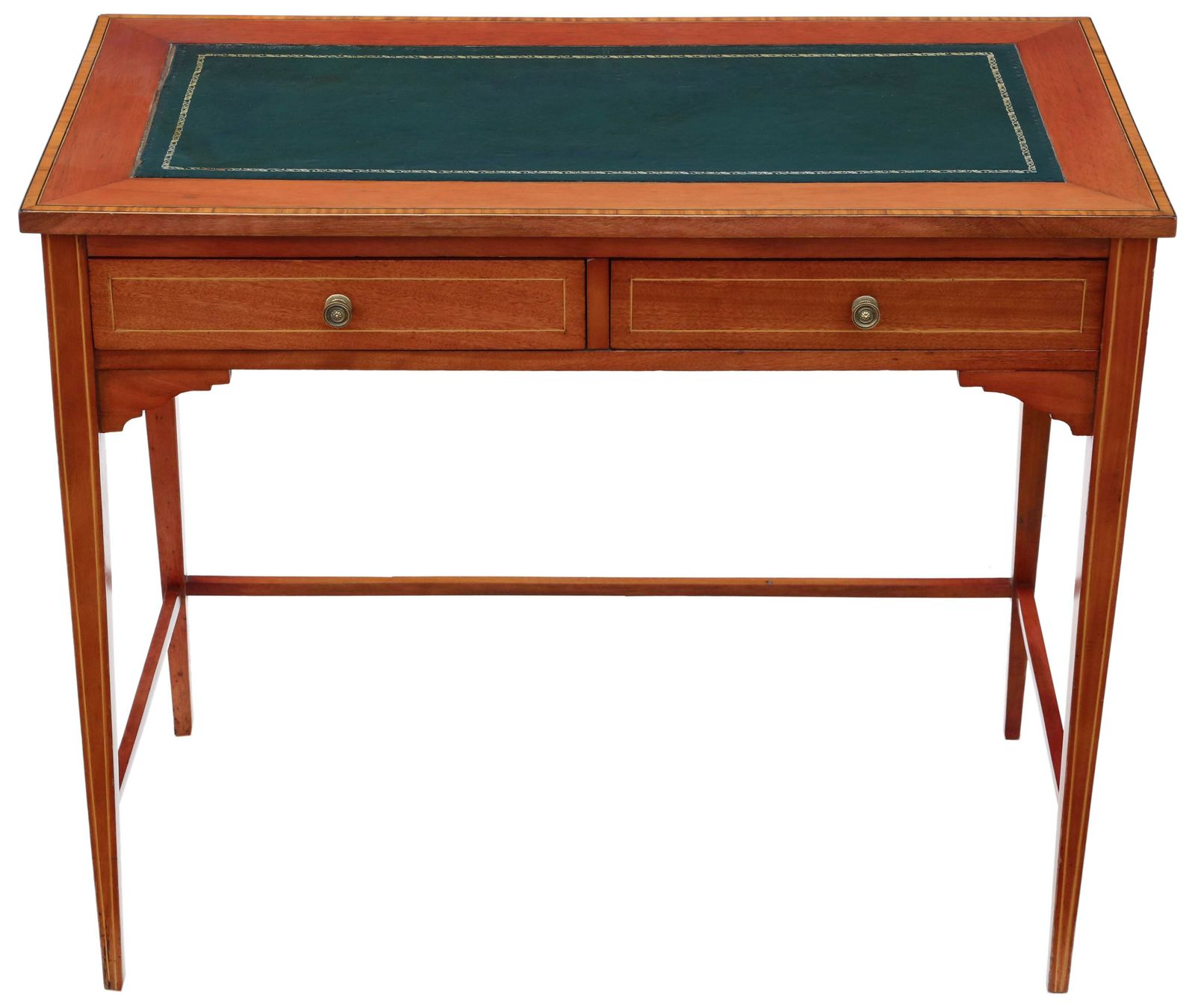 Antique Quality Georgian Revival Mahogany Writing Side Dressing Table Desk C1905