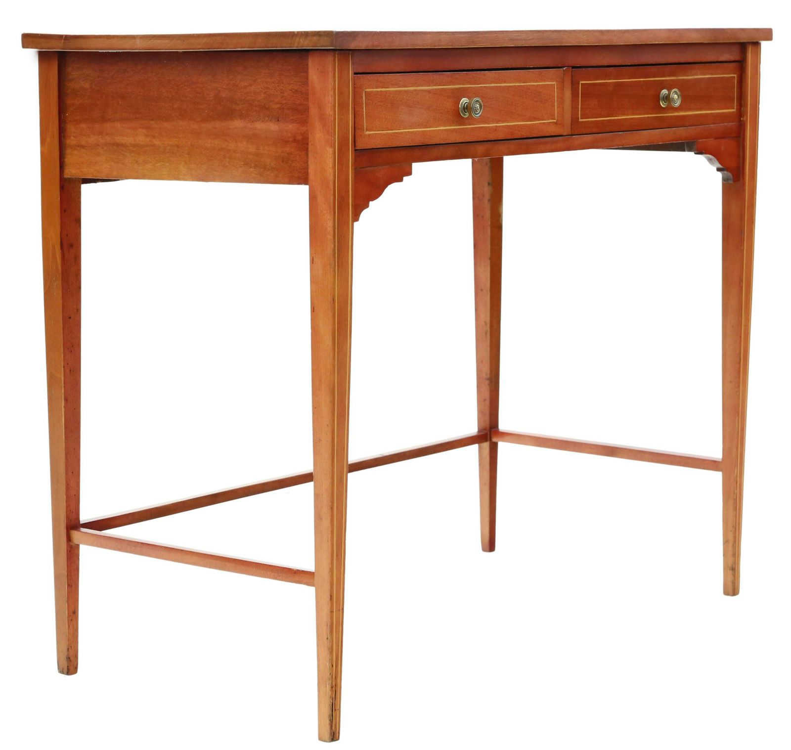 Antique Quality Georgian Revival Mahogany Writing Side Dressing Table Desk C1905 photo furniture