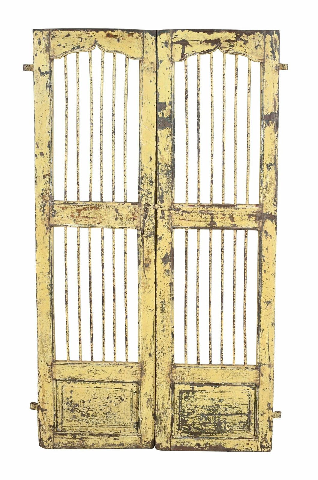 Antique Indian Pair Of Teak Wood Jali Doors