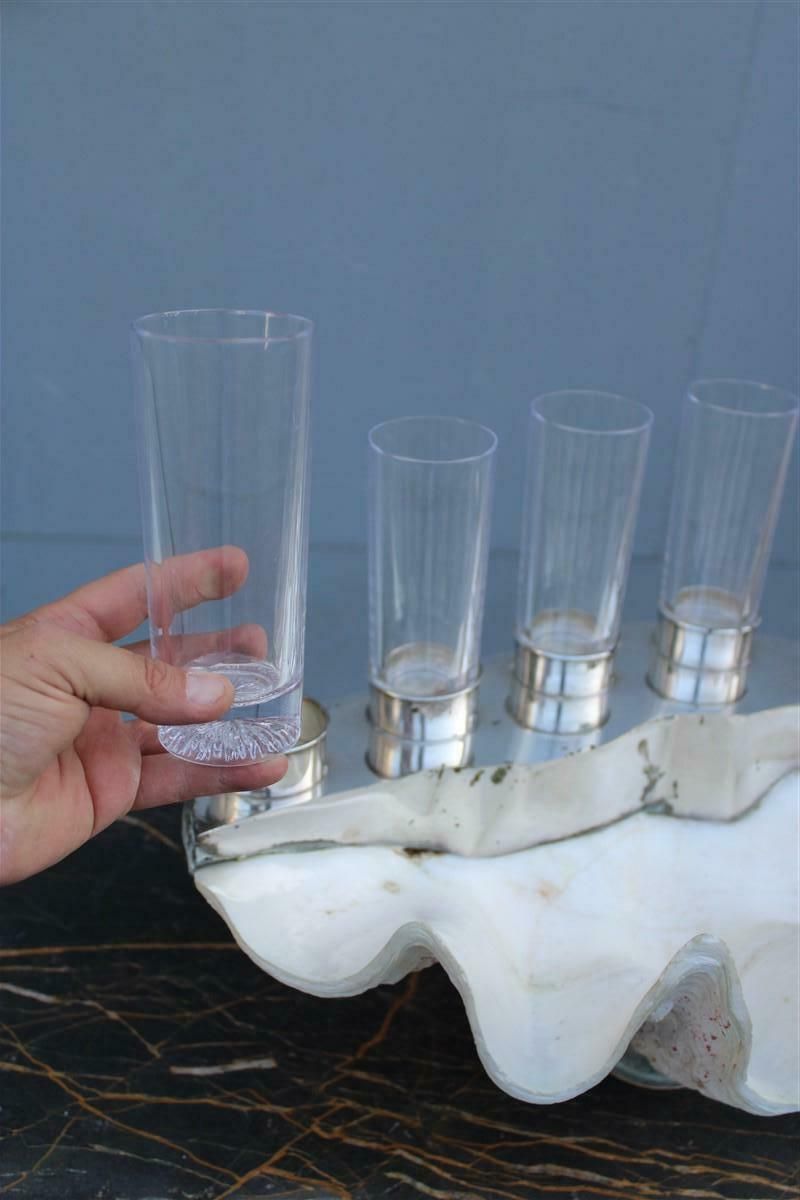 Home Decor Tridacna Shell With Champagne Glasses Oysters Gabriella Binazzi 1970 photo
