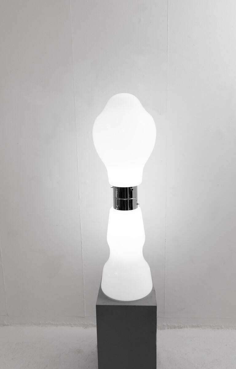 Mid Century Modern Floor Lamp Brillio By Carlo Nason For Mazzega, Italy 1970s