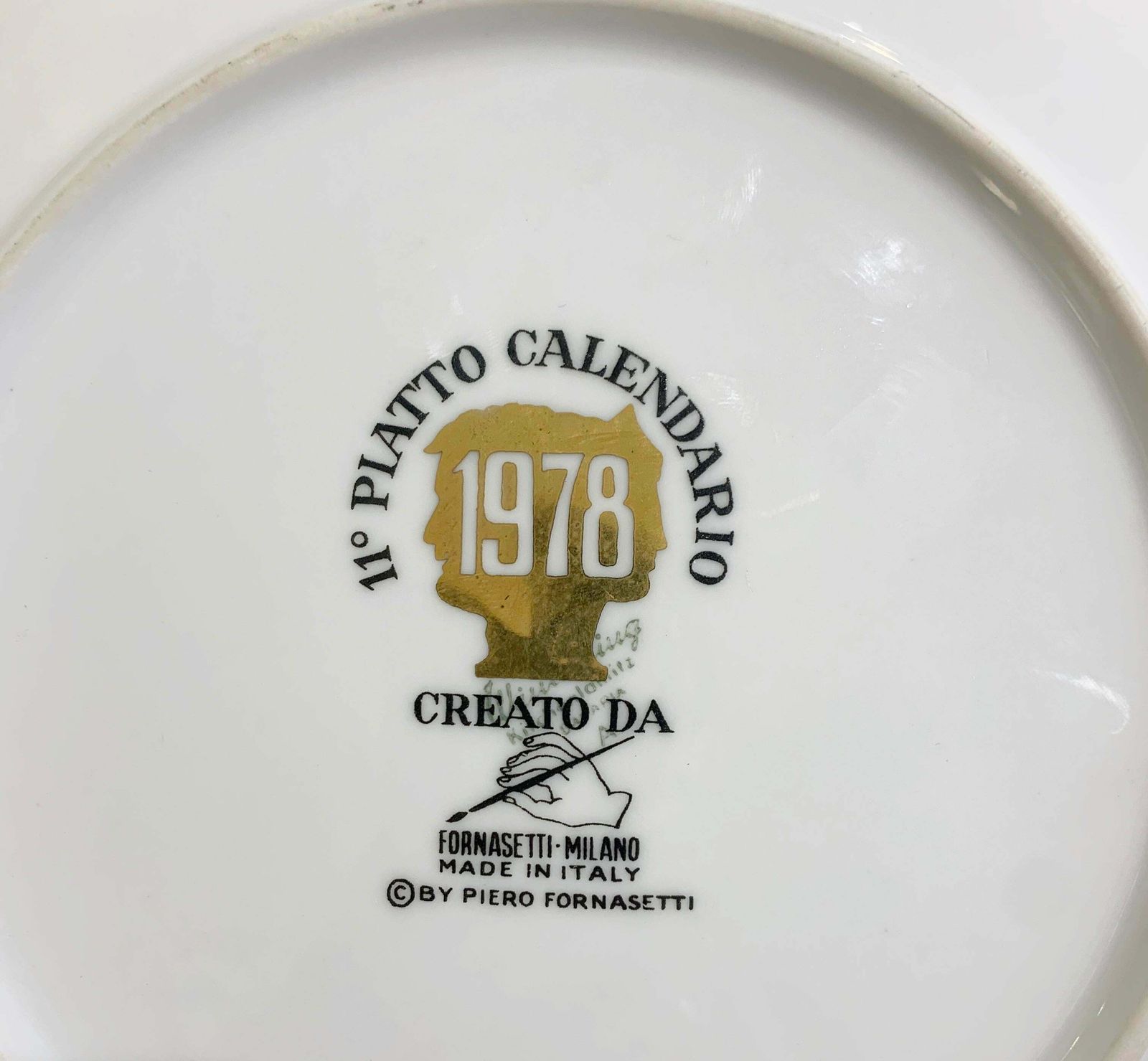 Piero Fornasetti Calendar Porcelain Plate For The Year 1978 photo furniture