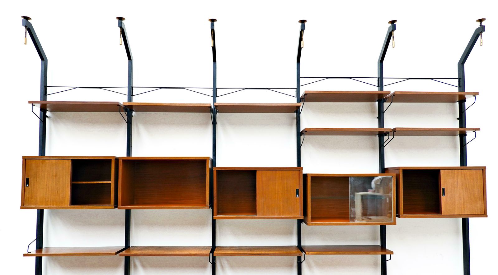 Mid Century Modern Italian Teak Wall Unit By Ico Parisi, 1960s photo buy