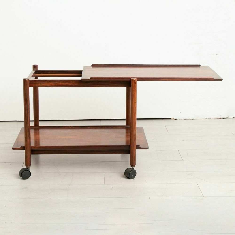 Danish Midcentury Rosewood Cocktail Trolley photo furniture
