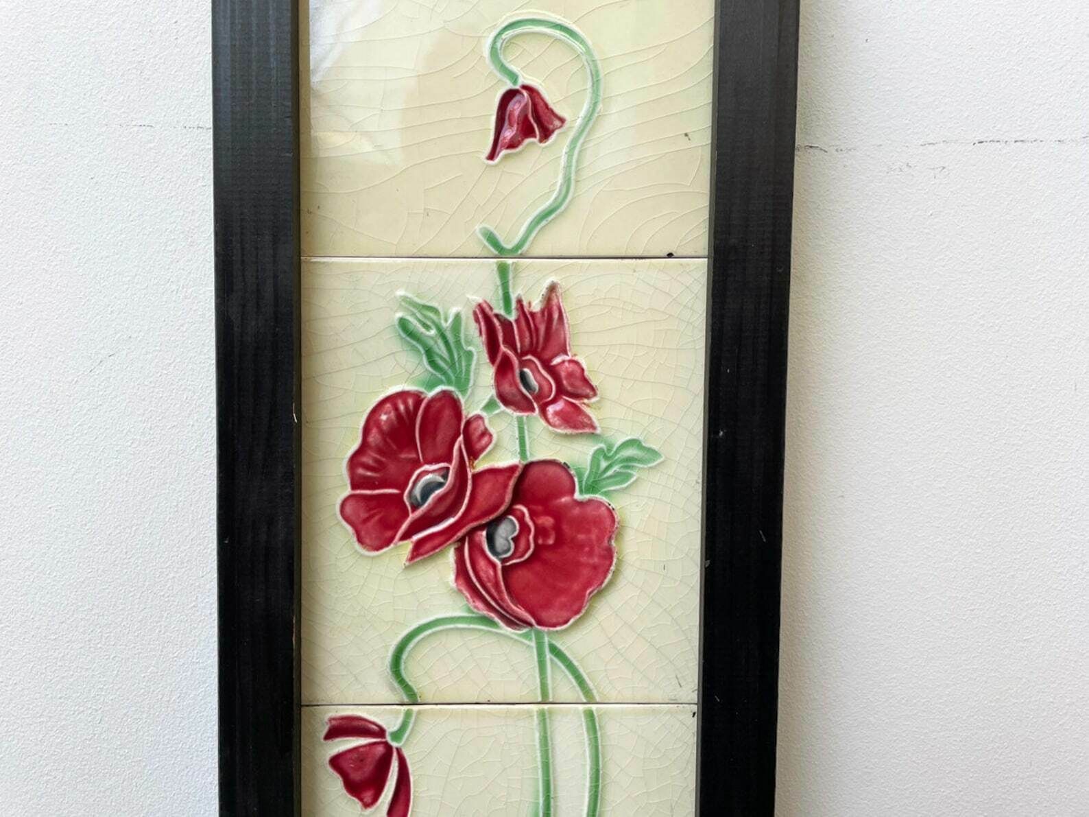 Set Of Antique Edwardian Art Nouveau Fireplace Tiles photo for sale