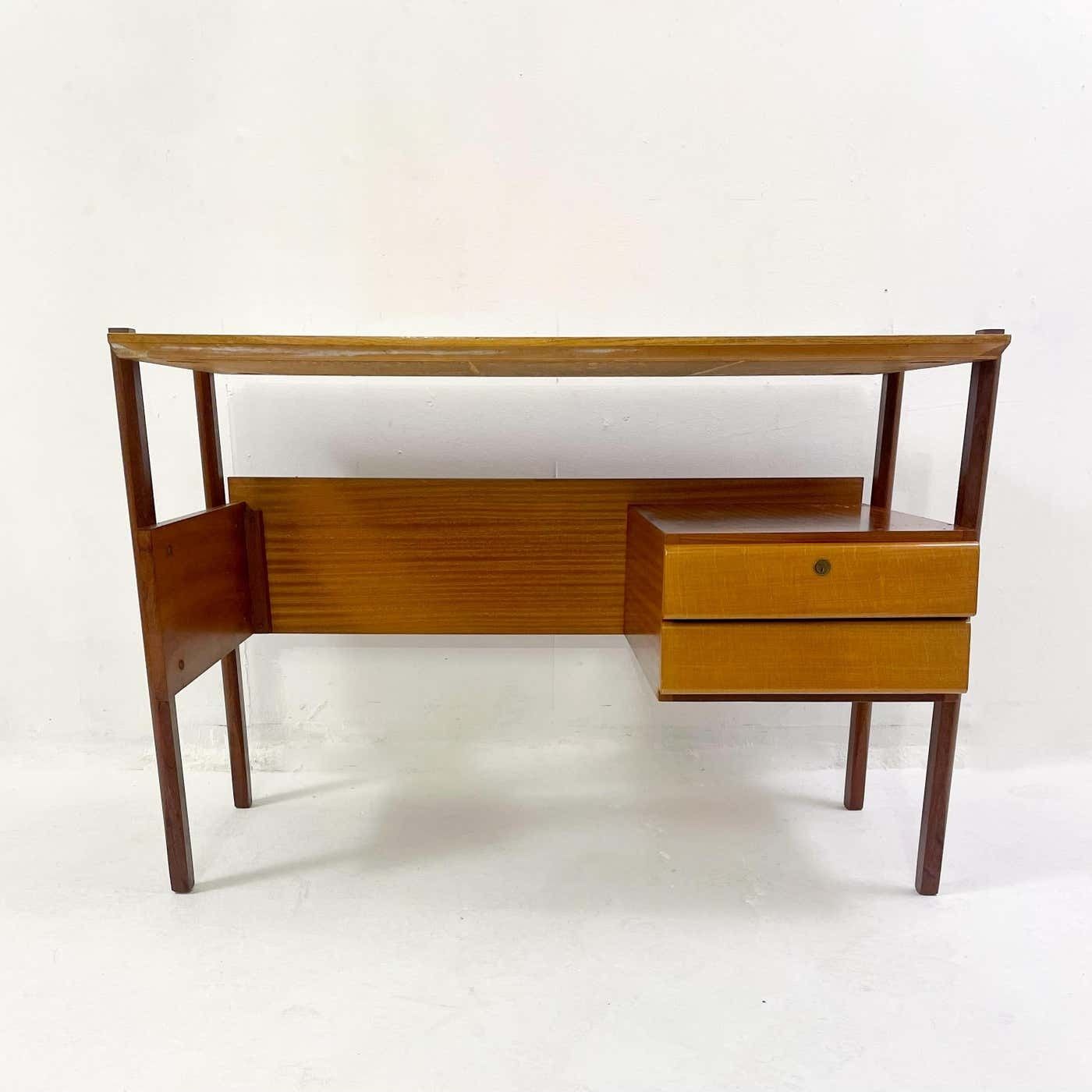 Mid Century Modern Italien Wooden Desk, 1960s photo for sale