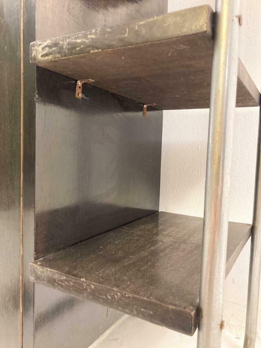 Furniture Modernist Wall Unit, Wood And Tubular Metal, 1920s photo
