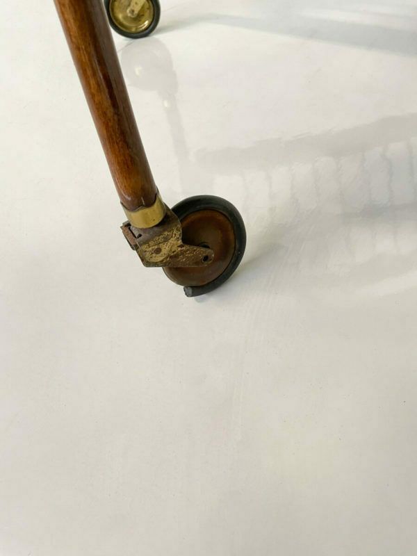 Mid Century Modern Walnut And Brass Trolley By Cesare Lacca For Cassina, 1950s photo for sale