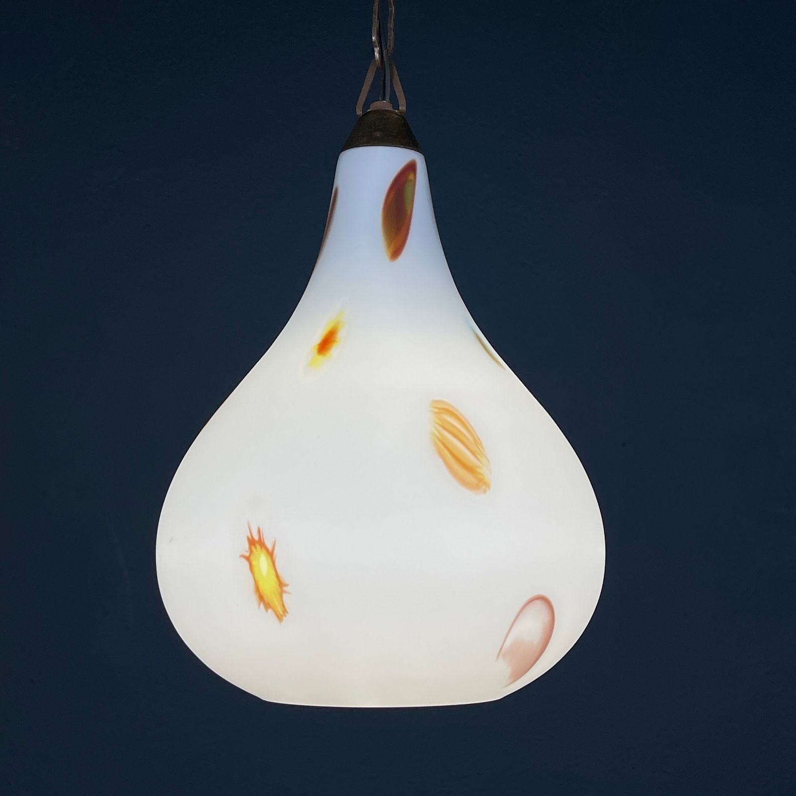 photo furniture Mid Century Multicolor Opaline Murano Glass Pendant Lamp By Stilnovo Italy 1950s