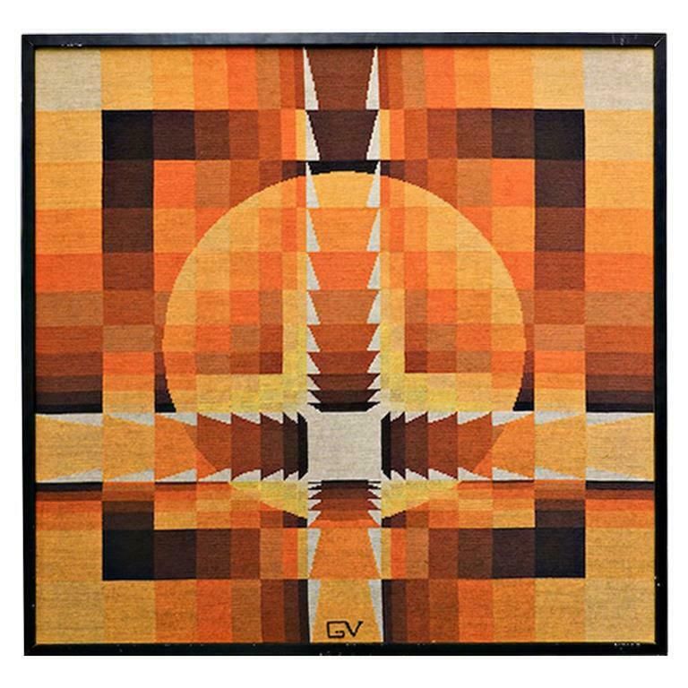 Tapestry By Georges Vaxelaire, Belgium, 1970s