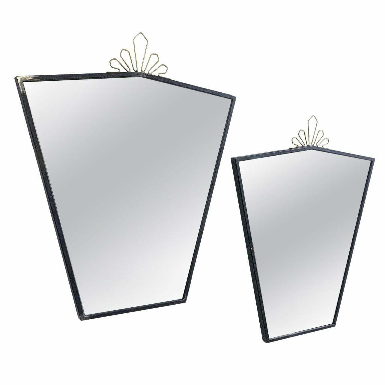 Mid Century Modern Pair Of Mirrors, Italy, 1950s