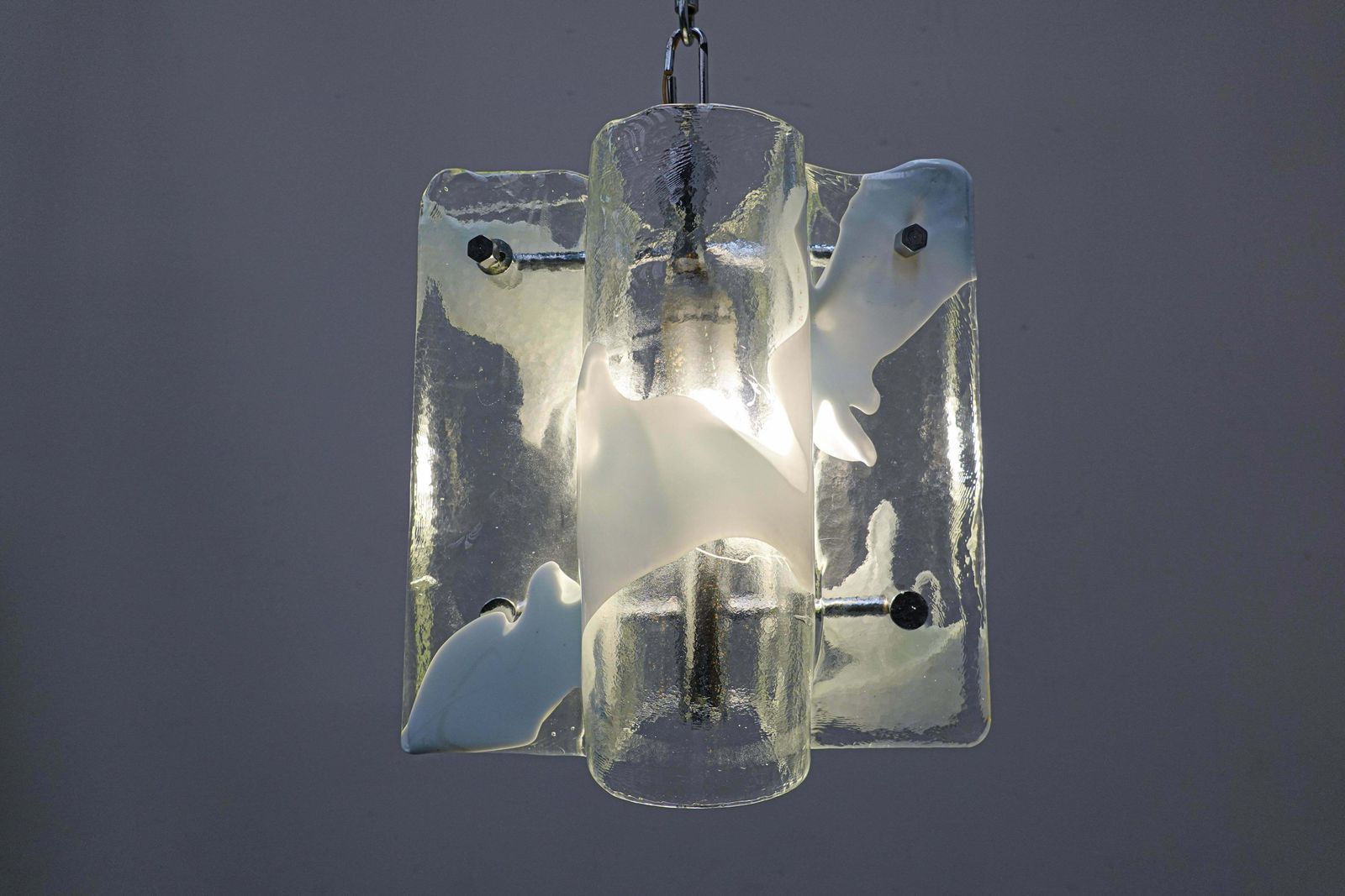 Mid Century Modern Italian Murano Glass Suspension By Mazzega, 1960s photo buy
