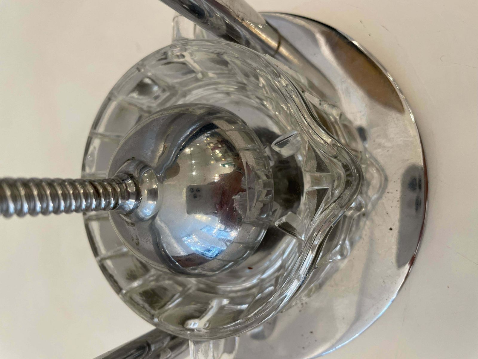 Metal And Glass Modernist Citrus Squeezer By Jacques Adnet, France, 1930s photo vinterior