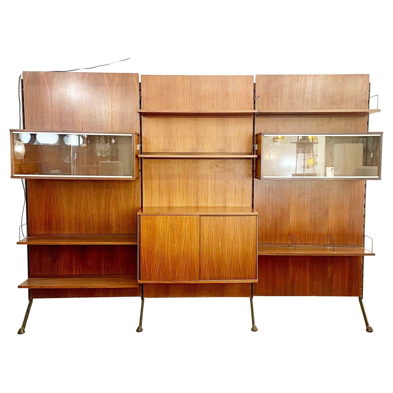 Mid Century Teak Wall Unit By Ico Parisi, Italy 1960s