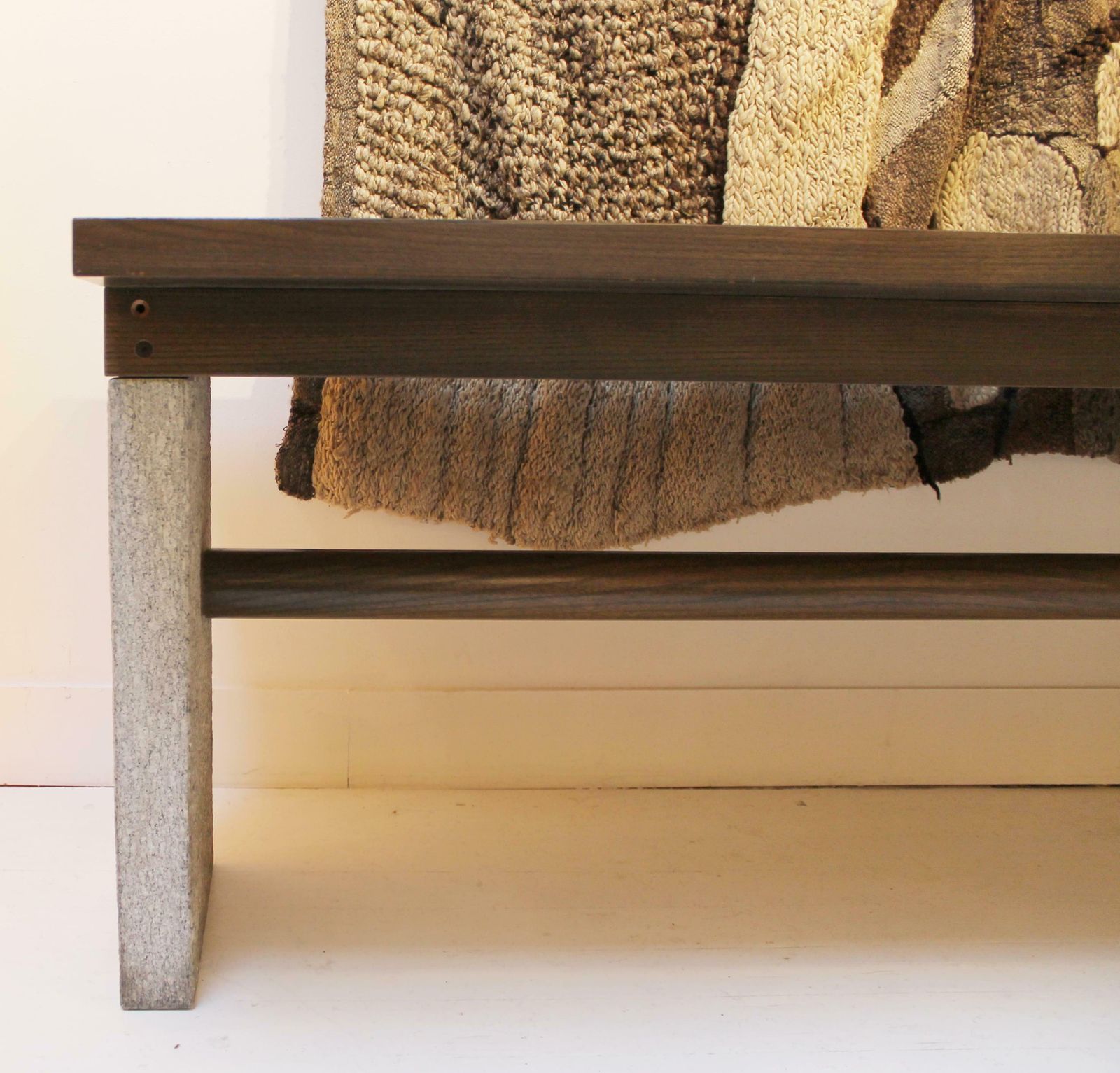 Stone And Wood Console Model ''Valmarana'' By Carlo Scarpa For Simon, Italy, 1972 photo Furniture