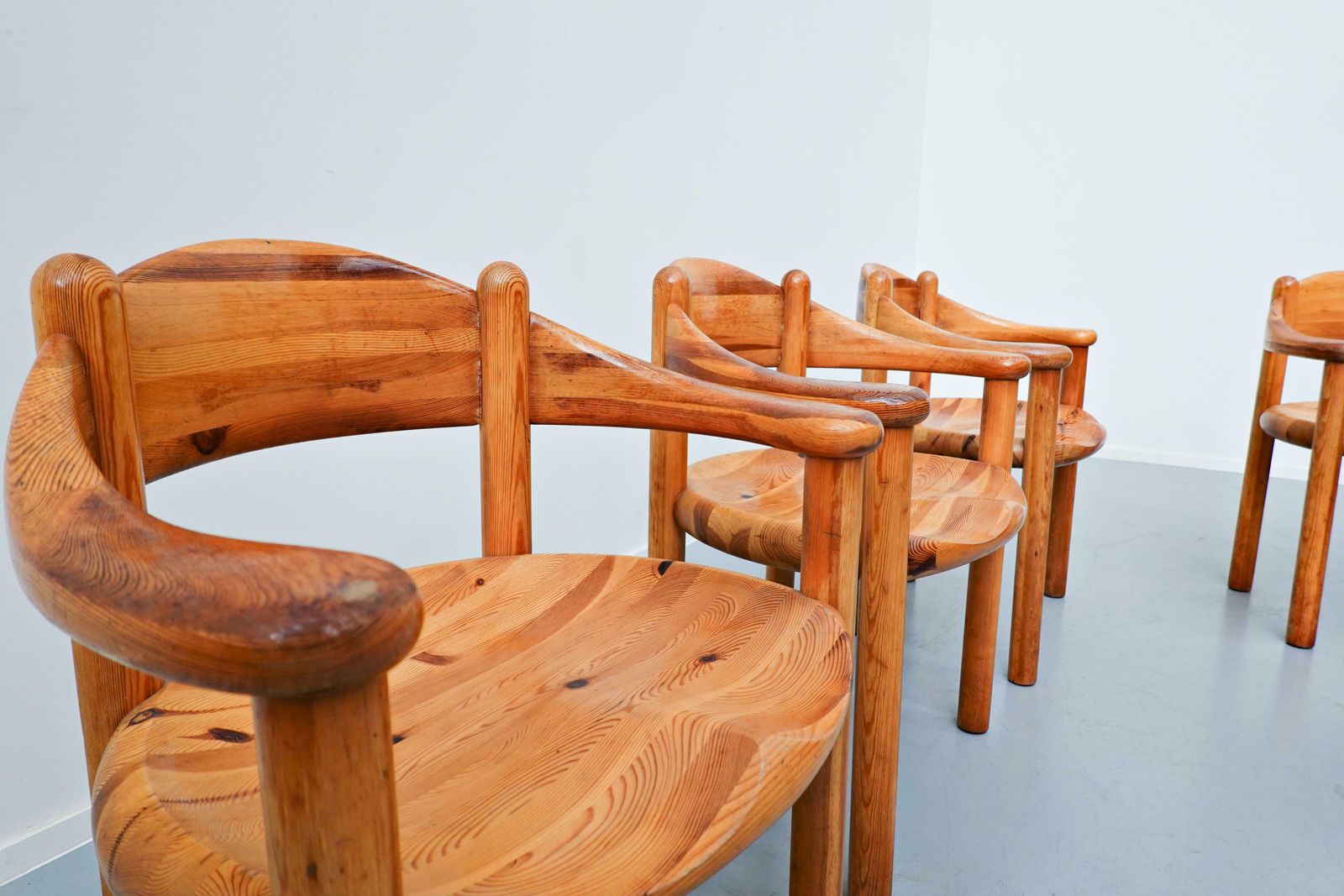 Set Of 4 Pitchpin Armchairs By By Rainer Daumiller, 1970s photo for sale