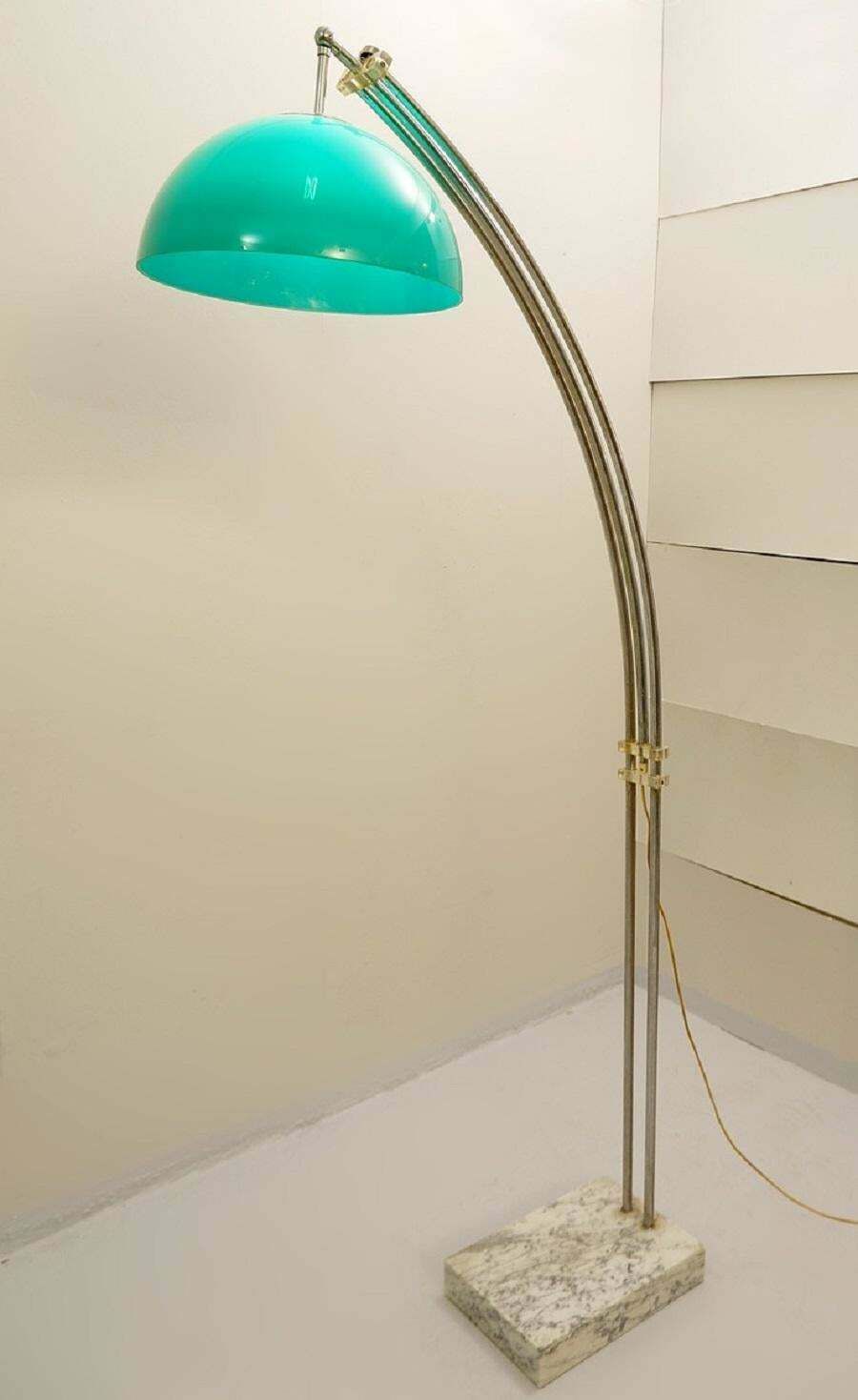 Floor Lamp Adjustable Arc By Harvey Guzzini For Meblo, 1970s photo buy