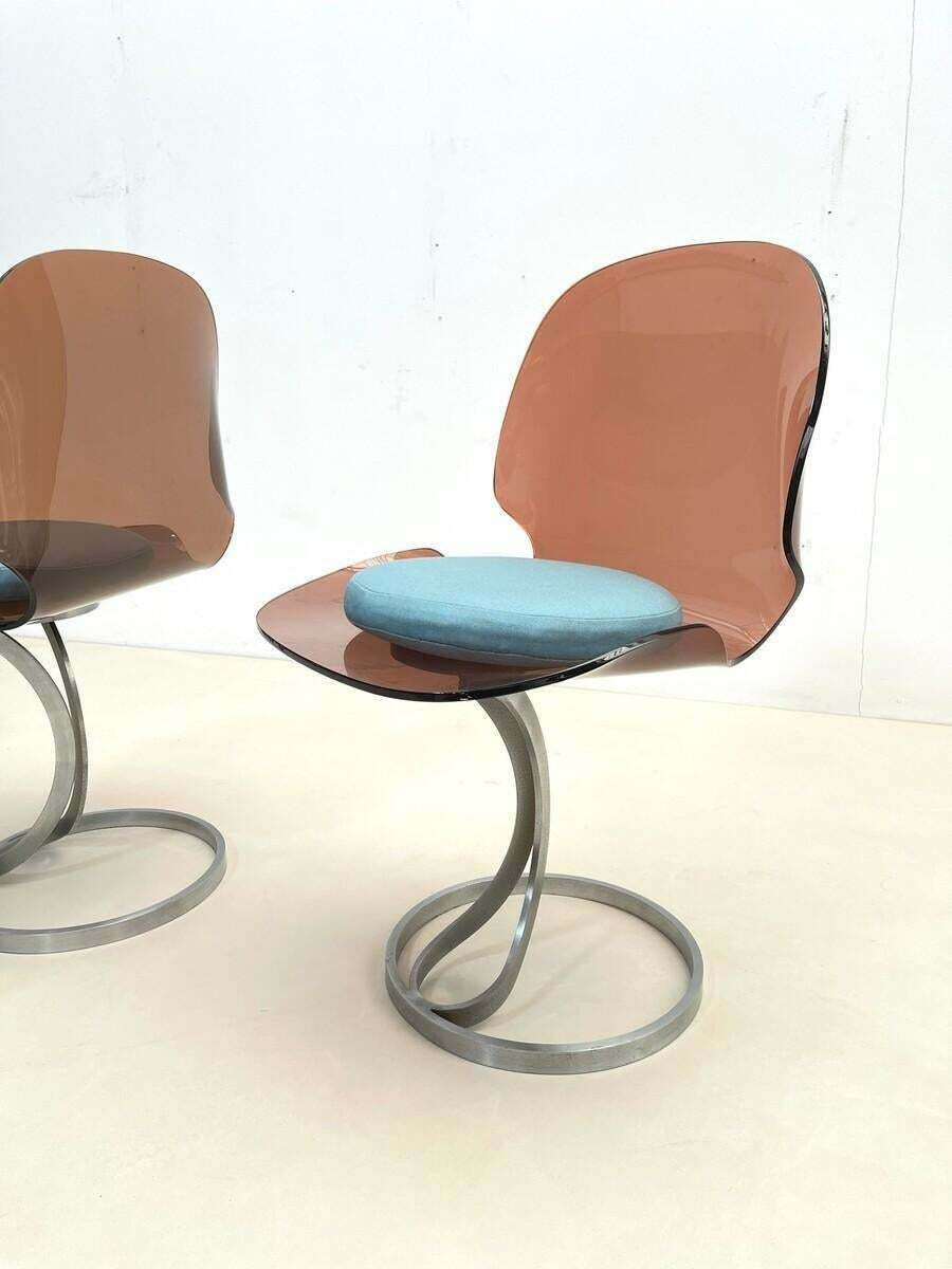 Pair Of Mid Century Modern Plexiglass Chairs, 1970 photo Furniture