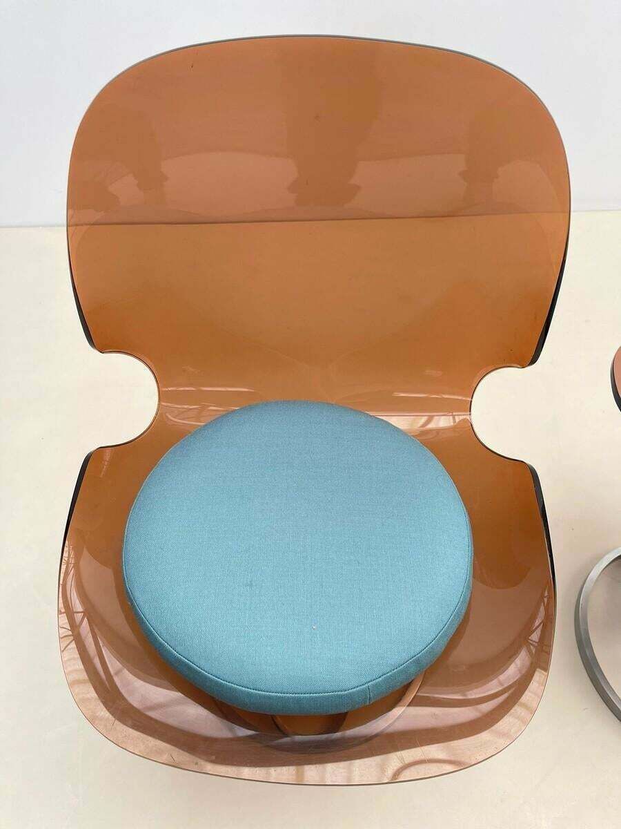 Pair Of Mid Century Modern Plexiglass Chairs, 1970 photo 2601.0