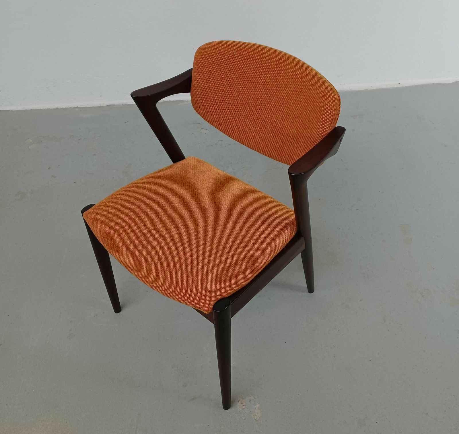 Set Of Eight Restored Kai Kristiansen Rosewood Dining Chairs   Custom Upholstery 1960's photo Furniture