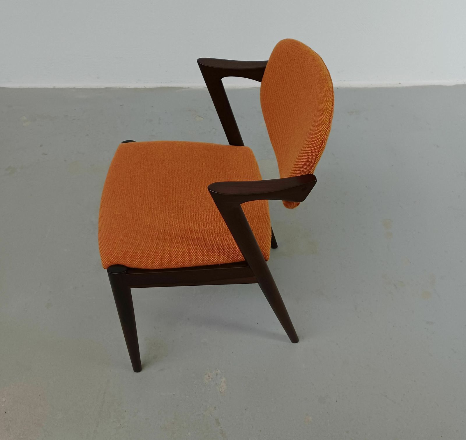 Set Of Eight Restored Kai Kristiansen Rosewood Dining Chairs   Custom Upholstery 1960's photo 10500.0