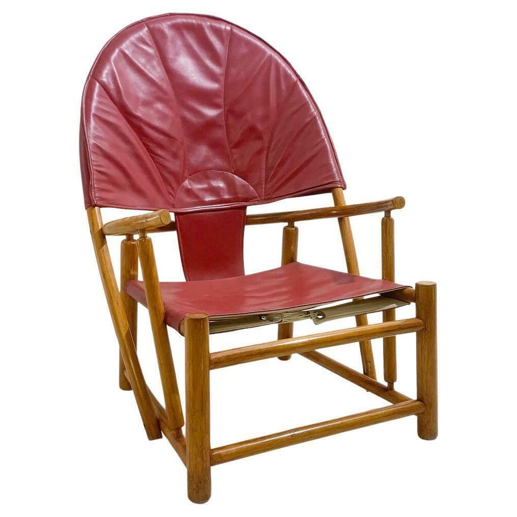 Red G23 Hoop Armchair By Piero Palange & Werther Toffoloni, 1970s