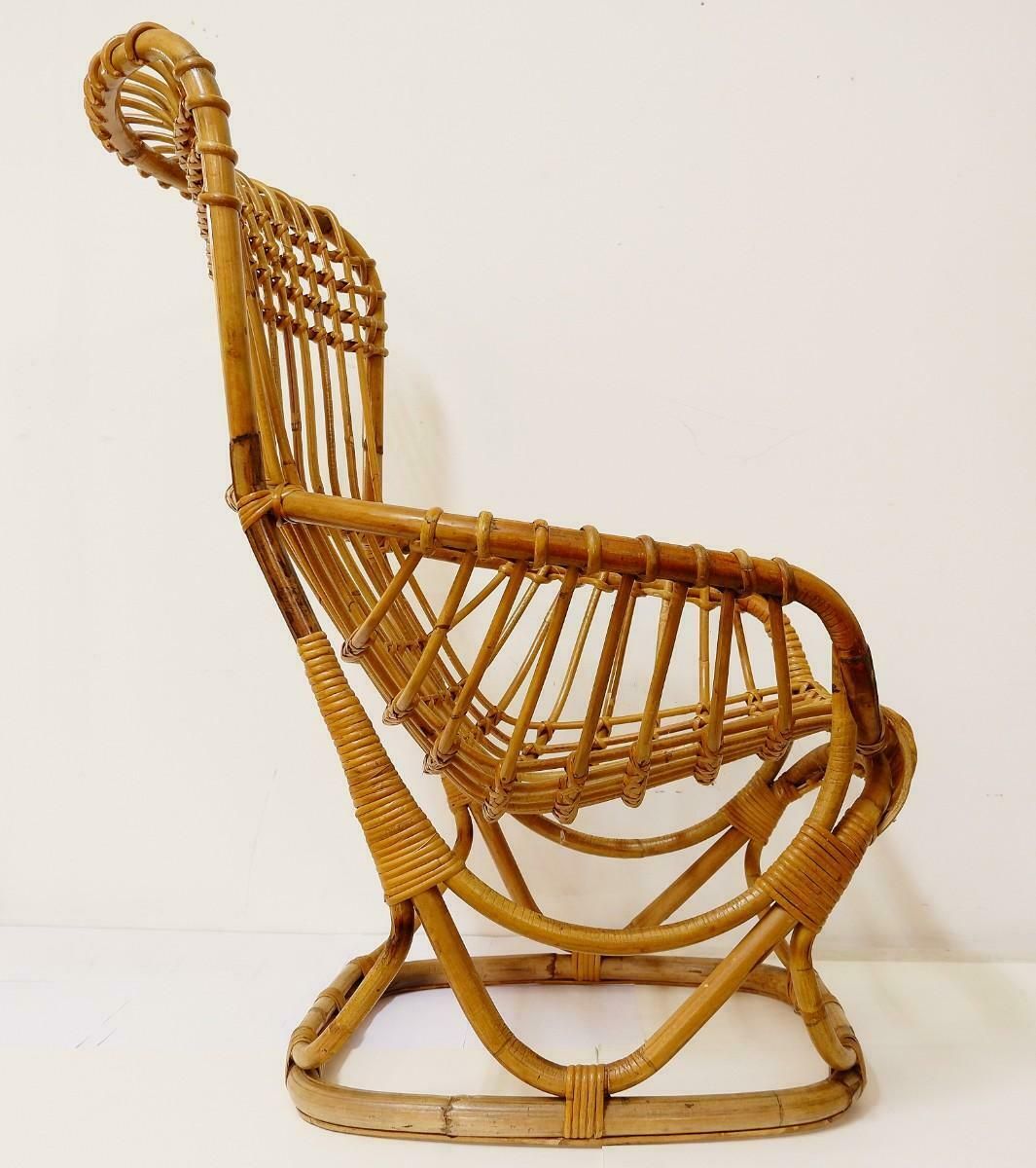 Pair Of Rattan Armchairs, 1970s photo furniture