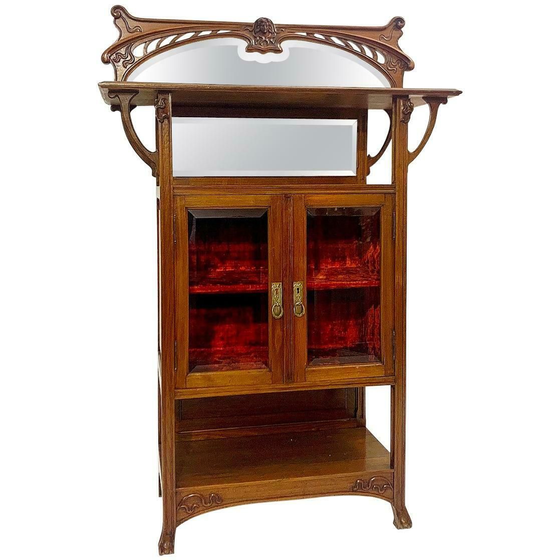 Art Nouveau Mahogany Display Cabinet