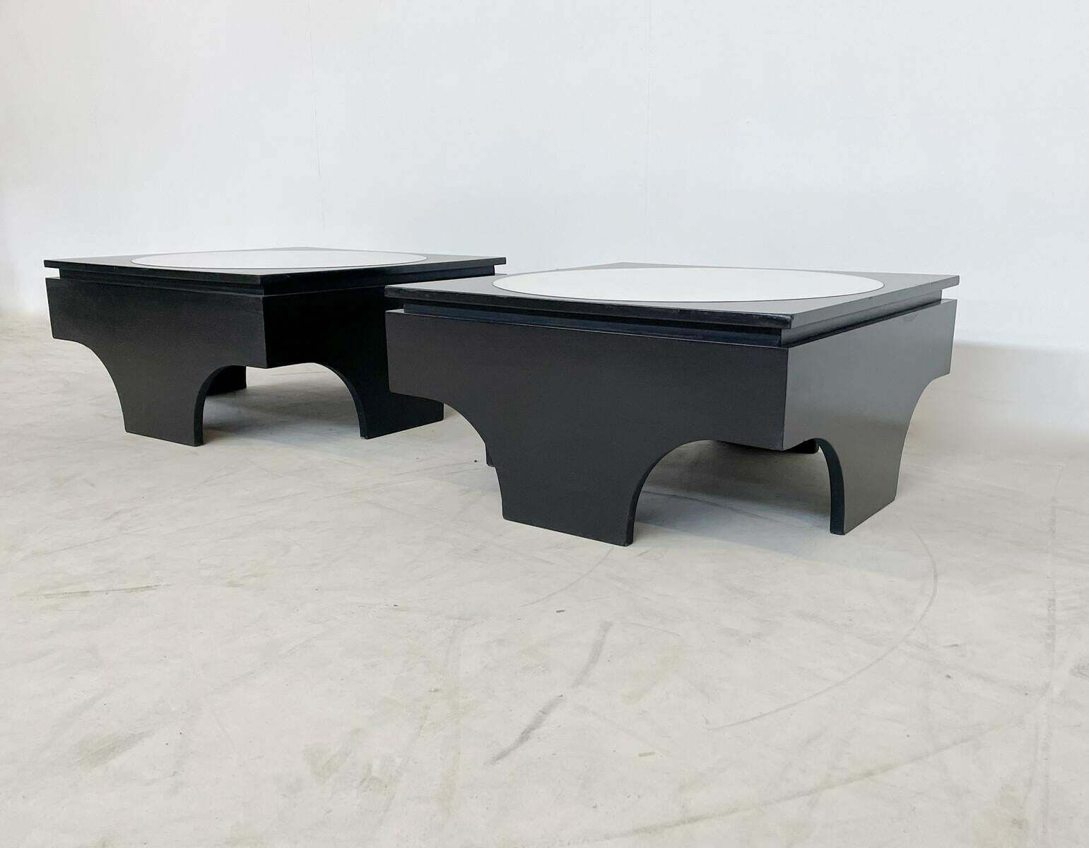 Mid Century Modern Pair Of Side Tables Attributed To Emiel Veranneman, Belgium photo for sale