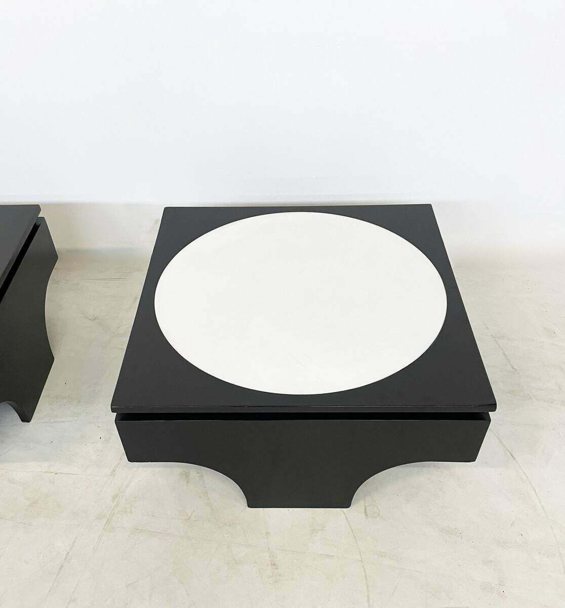 Mid Century Modern Pair Of Side Tables Attributed To Emiel Veranneman, Belgium photo 3503.0