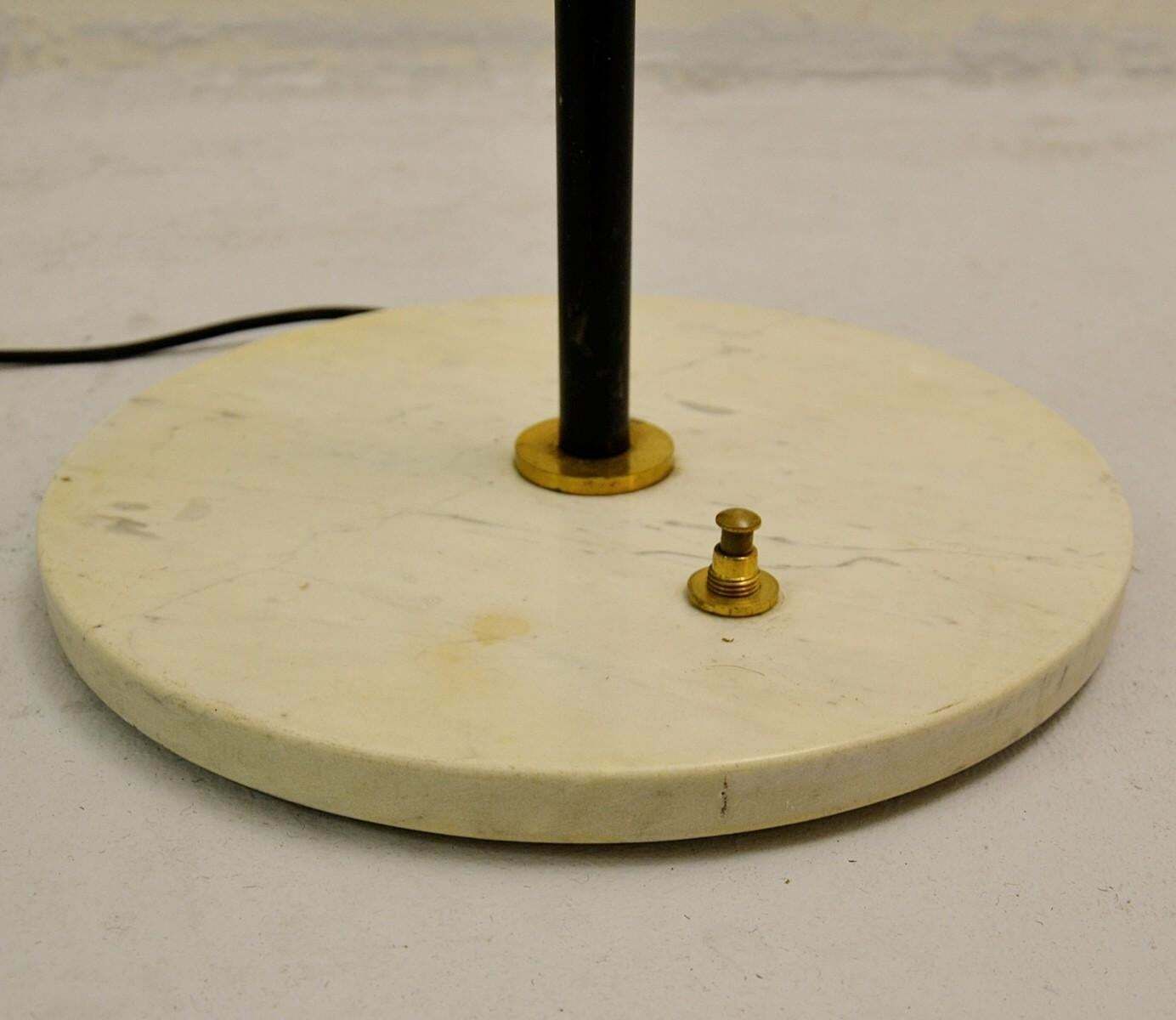 Stilnovo Floor Lamp Marble Base And A Brass Arm, 1950s photo Lighting